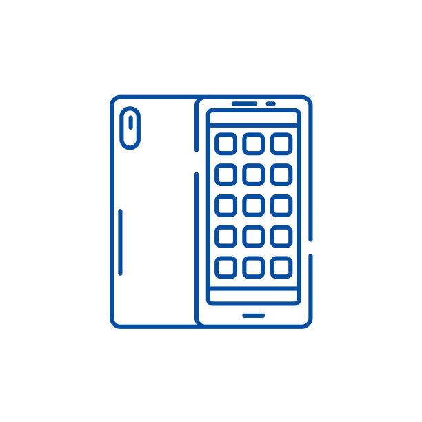 智能手机应用程序线图标概念。智能手机应用平面矢量符号、符号、轮廓插图。图片下载