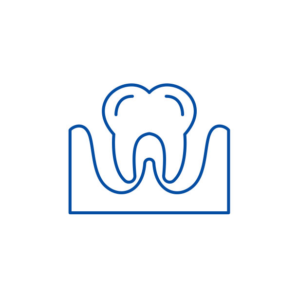 牙线图标概念。齿平矢量符号、符号、轮廓插图。图片下载