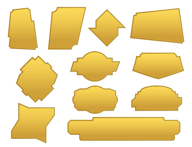 不对称帧的集合。黄金图片下载