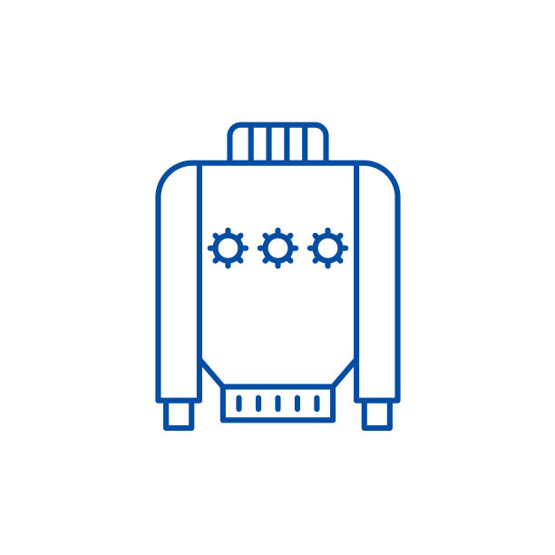 温暖的毛衣线图标概念。暖暖的毛衣平面矢量符号，符号，轮廓插图。图片下载