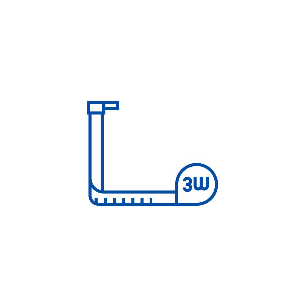 卷尺、测量线图标概念。卷尺，测量平面矢量符号，符号，轮廓插图。图片下载