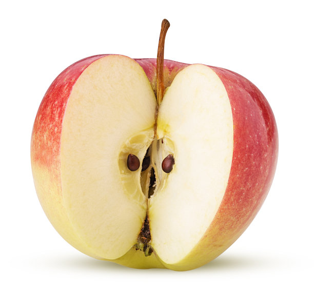 红苹果四分之三图片下载