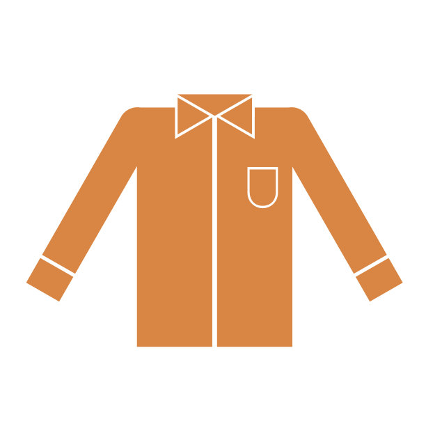 棕色衬衫平面插图图片下载