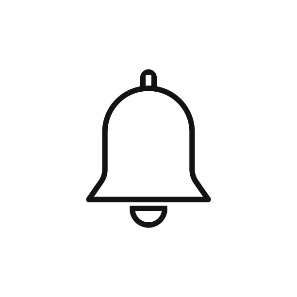 铃铛图标孤立在白色背景。矢量插图。图片下载