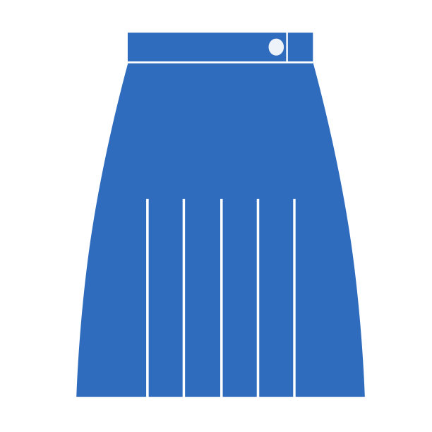 蓝裙平面插图图片下载