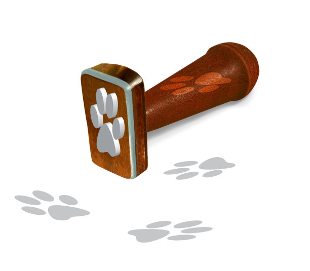 邮票及狗印图像图片下载