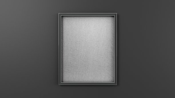 空现代艺术框架模型生长墙3d渲染图片下载