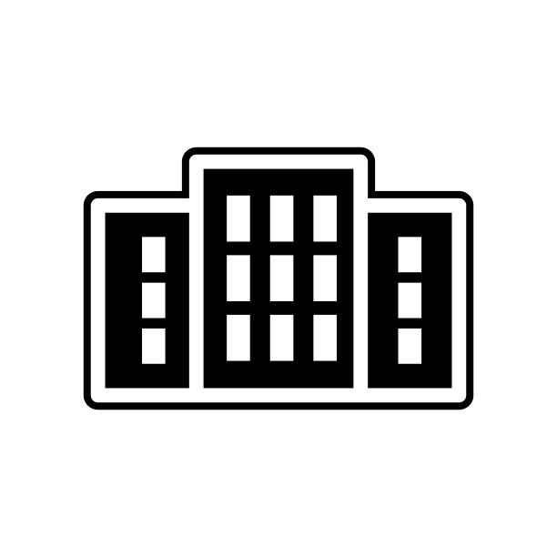 医院图标——建筑元素，用于移动概念和Web应用，网站设计和App开发的标志、扁平图标图片下载