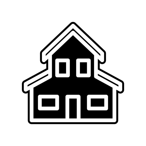 房屋图标，建筑元素，用于移动概念和Web应用程序，网站设计和应用程序开发的标志，扁平图标图片下载