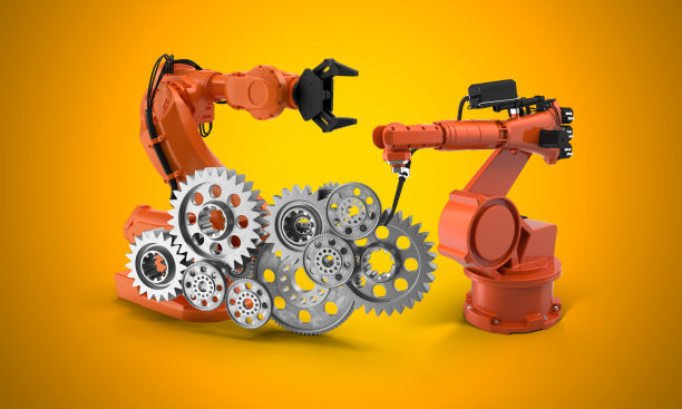 2 .机械臂制造齿轮阵列图片下载