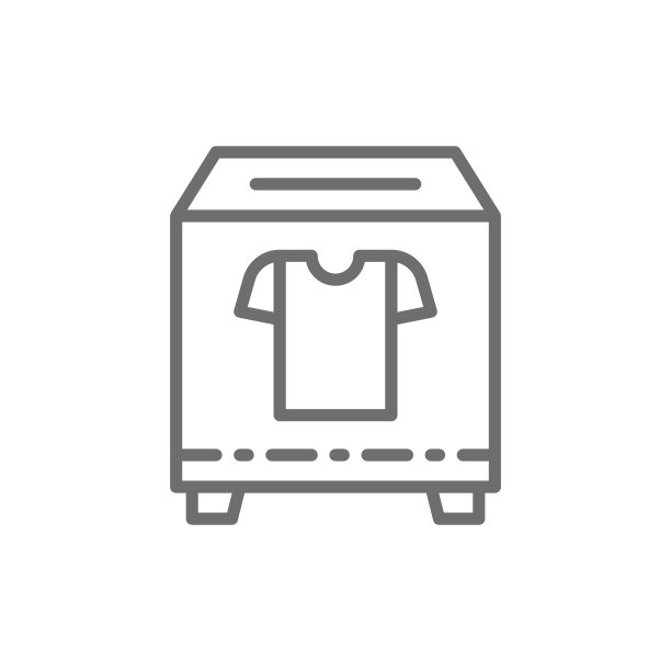 旧衣捐赠箱慈善志愿服务线条图标图片下载