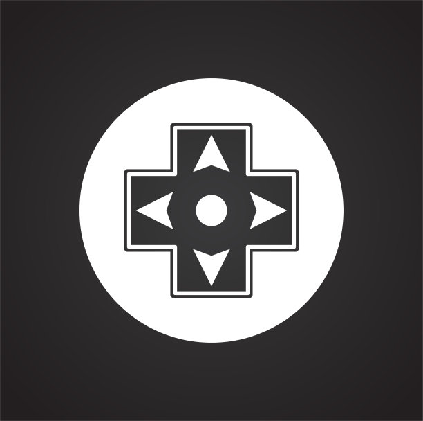 游戏图标的背景为图形和网页设计。简单的矢量信号。网站按钮或手机应用的互联网概念符号。图片下载