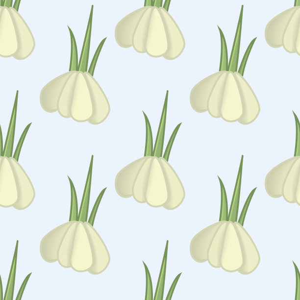 大蒜无缝图案图片下载