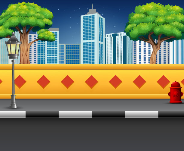 具有城市背景的城市街景图片下载