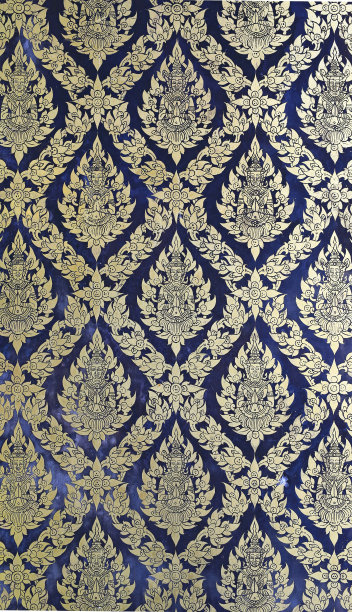 泰国寺庙墙上的传统复古风格。图片下载