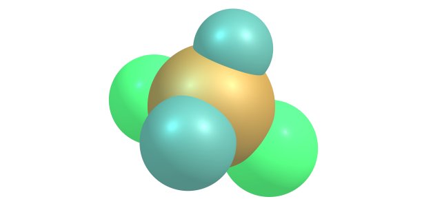 二氯甲烷分子结构，白色背景图片下载