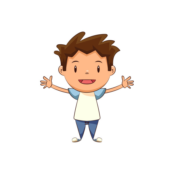 快乐的孩子张开双臂图片下载