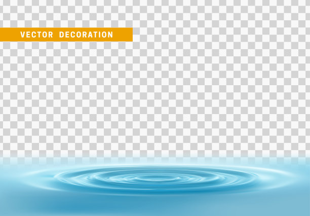 现实的水波纹和圆形编织卷曲。图片下载