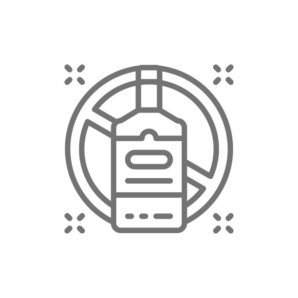 禁止饮酒标志，禁止饮酒线性图标图片下载
