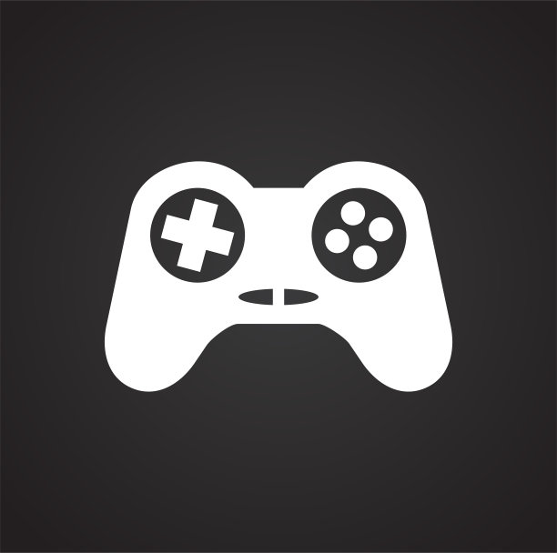 游戏图标的背景为图形和网页设计。简单的矢量信号。网站按钮或手机应用的互联网概念符号。图片下载