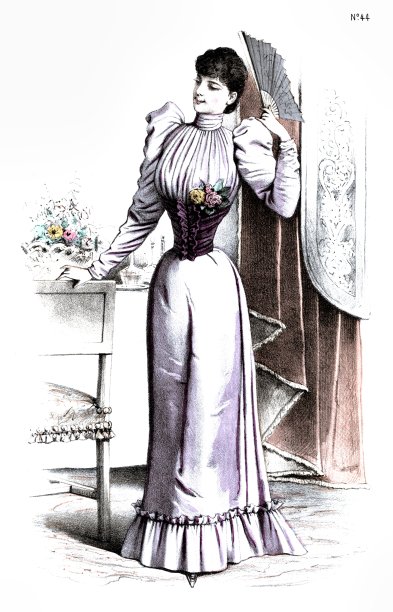 女士的晚会礼服。优雅时尚1891素材图片