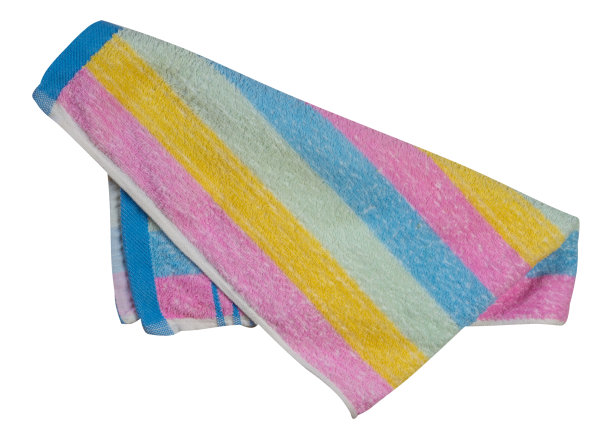 沙滩浴巾孤立在白色的背景图片下载