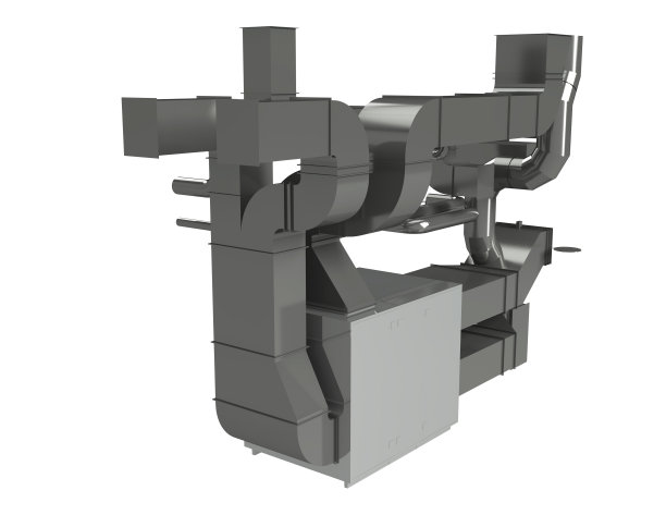 现代工业室内的通风厂房图片下载