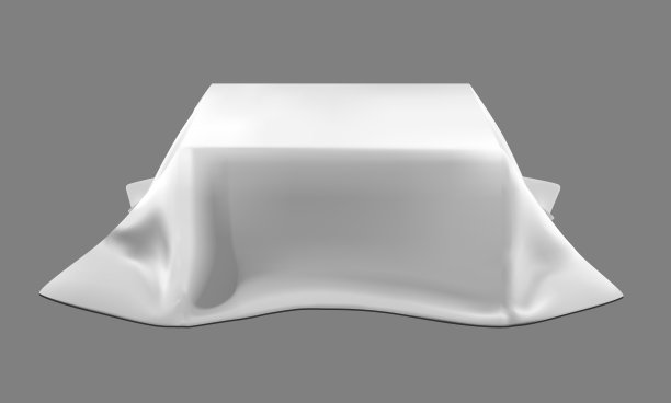 桌子与白色矢量桌布图片下载