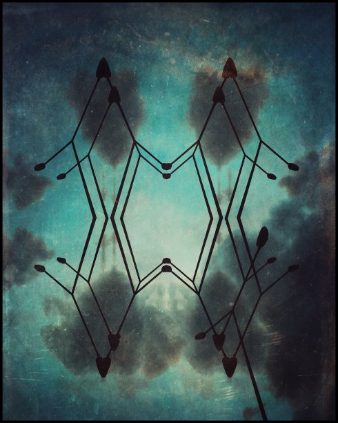 街灯和云的数字生成视图图片下载