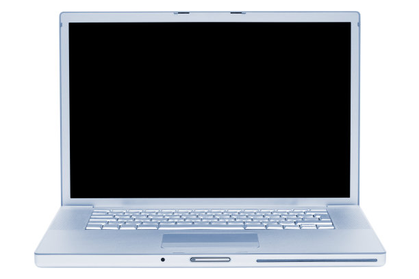 现代时尚的笔记本电脑在一个白色的背景图片下载