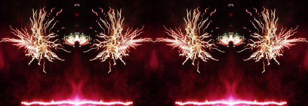 对称西尔维斯特全景烟花图片下载