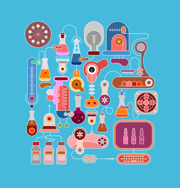 研究实验室设备矢量图图片下载