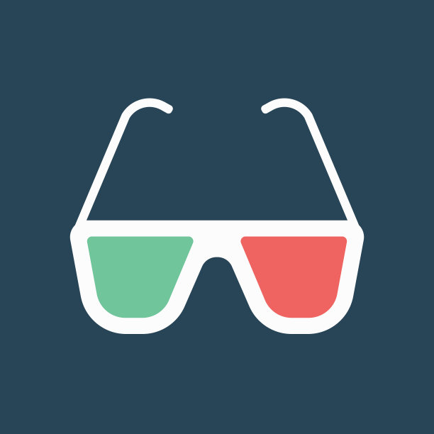 剪影图标3d眼镜图片下载