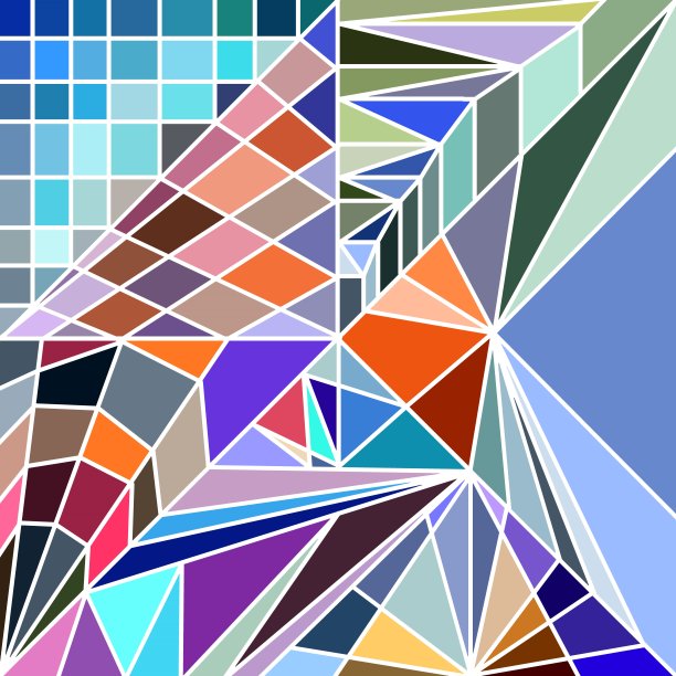 抽象的色彩和创意几何图案图片下载