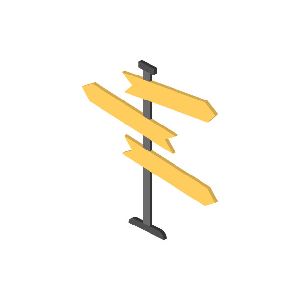 路标等距图标。元素颜色等距路标图标。优质的图形设计图标。标志和符号收集图标图片下载