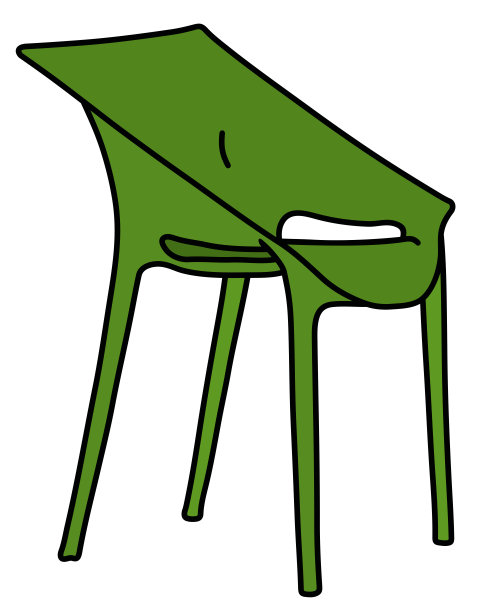 绿色塑料椅图片下载