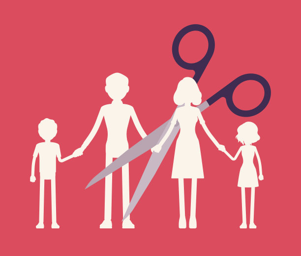 家庭成员纸花环链剪图片下载