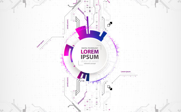 矢量插图，高科技数字技术和工程主题图片下载