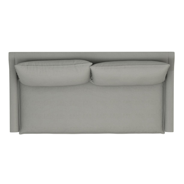 灰色软沙发上的白色背景3d图片下载