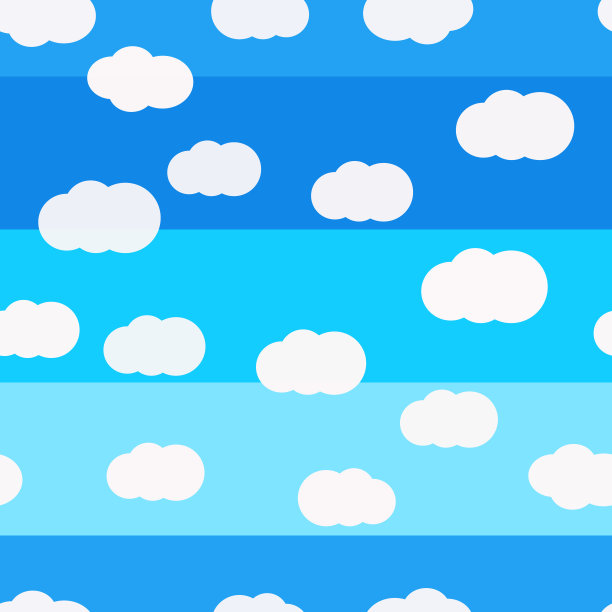 云明亮的颜色无缝图案矢量图片下载