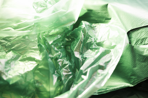 绿色塑胶购物袋图片下载