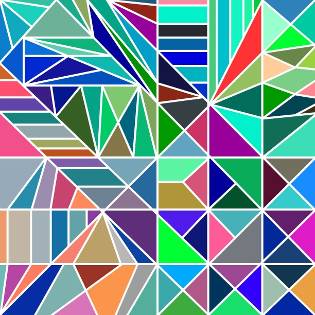 抽象的色彩和创意几何图案图片下载