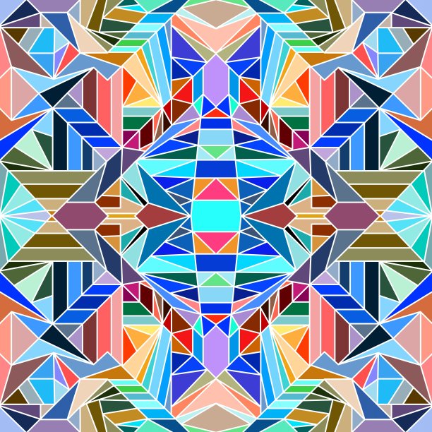 抽象的色彩和创意几何图案图片下载