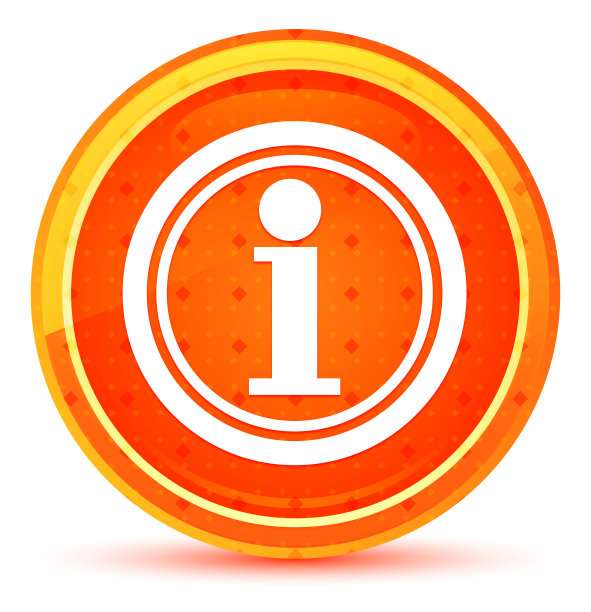 信息图标自然橙色圆形按钮图片下载