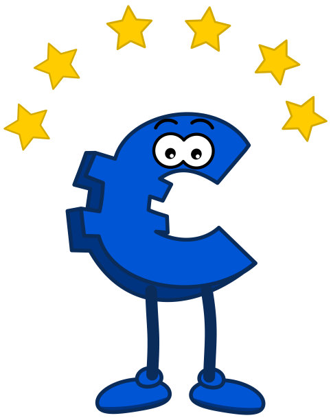 欧元围绕着欧洲的星星图片下载