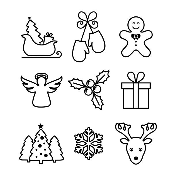 圣诞图标集向量图片下载