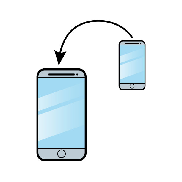 智能手机数据发送符号插图图片下载