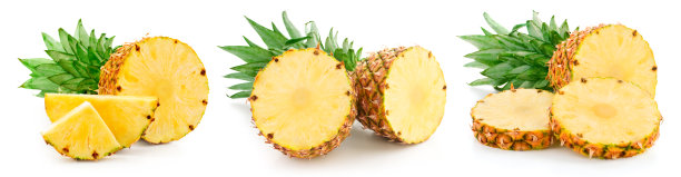 分离于白色的菠萝图片下载