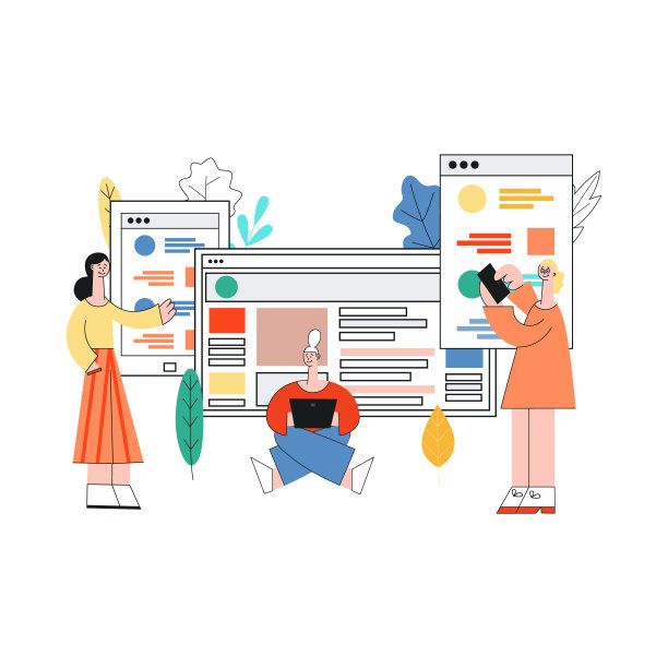 矢量移动应用开发女孩，兄弟笔记本电脑图片下载