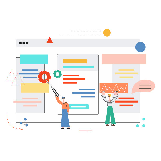 矢量移动应用开发女孩，兄弟笔记本电脑素材图片